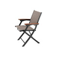 Folding Outdoor Director's Chair with Armrests and Durable Fabric